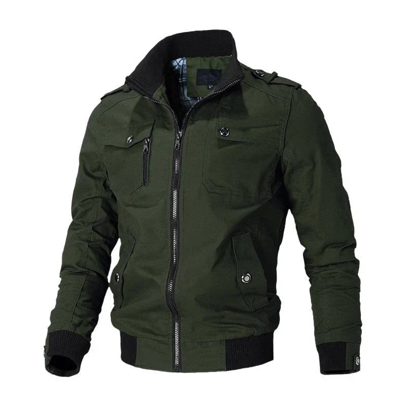 Men's Bomber Jacket Zipper Cargo Style