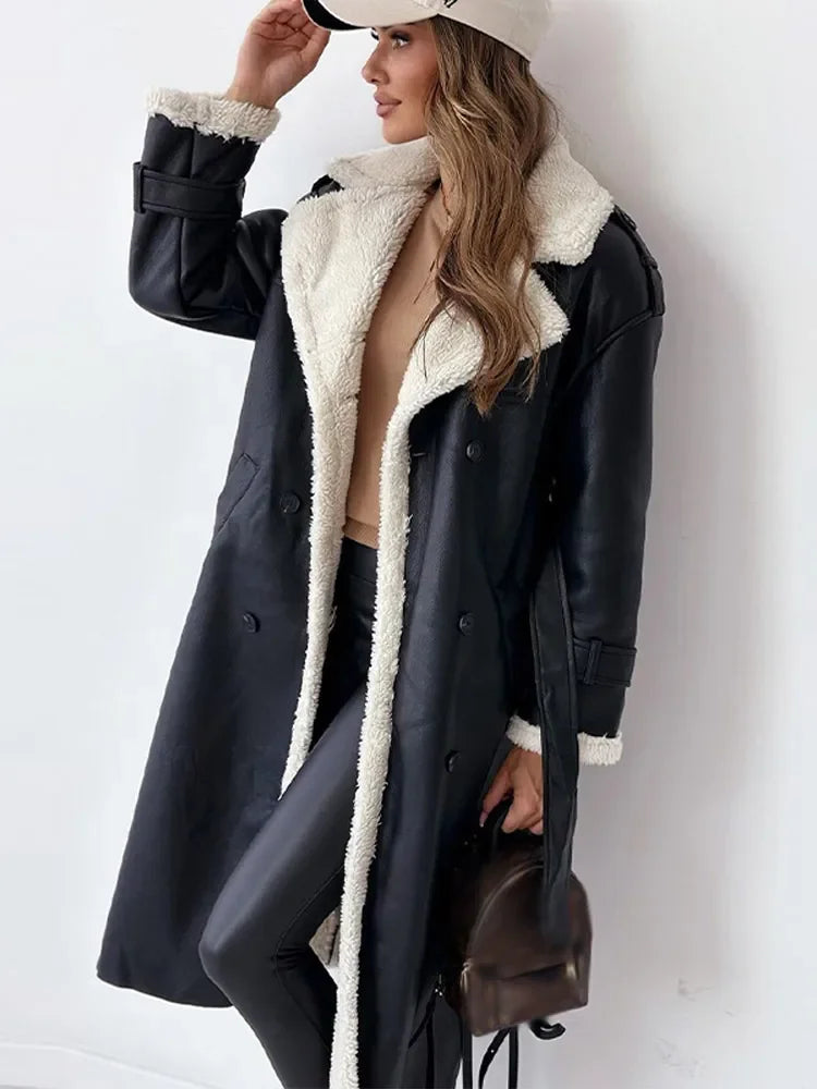 Stylische Damenjacke Lang - IdealeKleiden