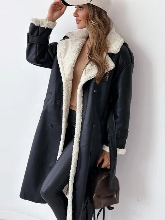 Stylische Damenjacke Lang - IdealeKleiden