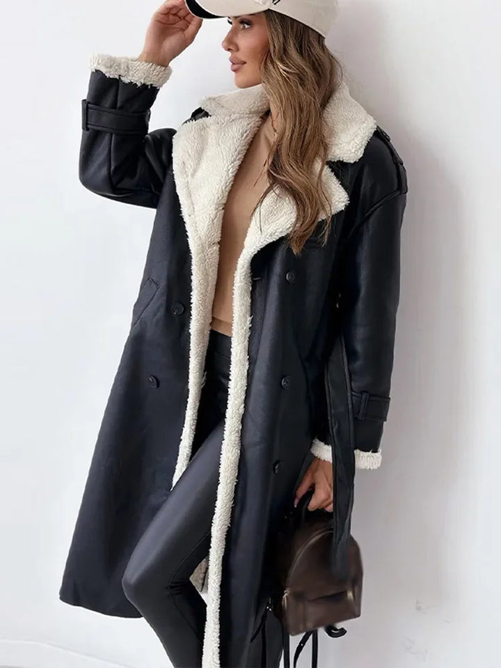 Stylischer Wintermantel Frauen Elegante Damenjacke - IdealeKleiden