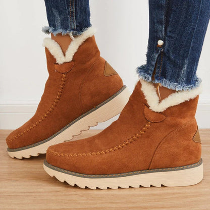 Winterstiefel Fellgefüttert Warm Baumwolle - IdealeKleiden