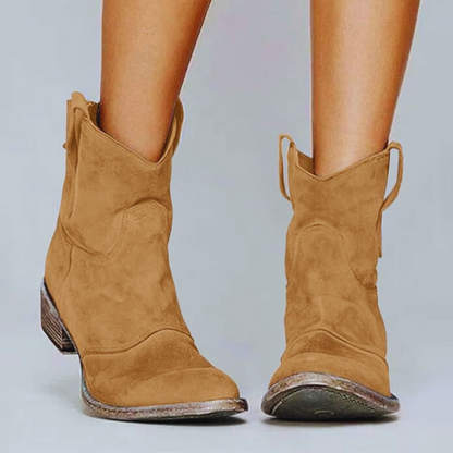 Stylish Ankle Boots Leather Lace Elegant