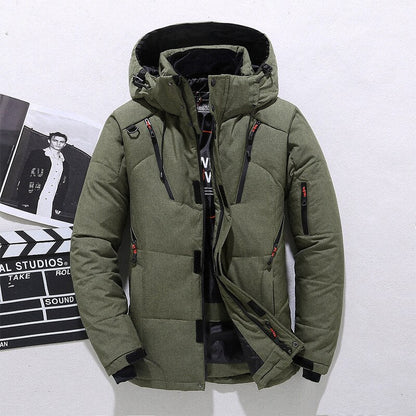 Women's Quilted Winter Jacket Hood Warm