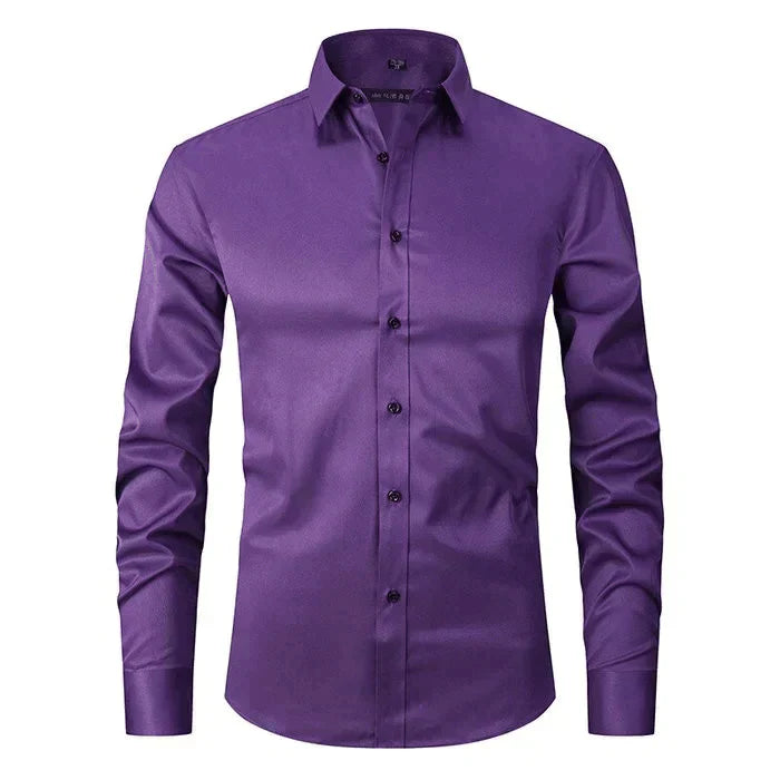 Men's Long-Sleeve Shirt Slim Fit Modern Elegant