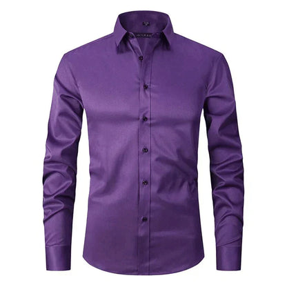 Men's Long-Sleeve Shirt Slim Fit Modern Elegant