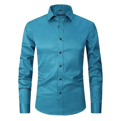 Men's Long-Sleeve Shirt Slim Fit Modern Elegant