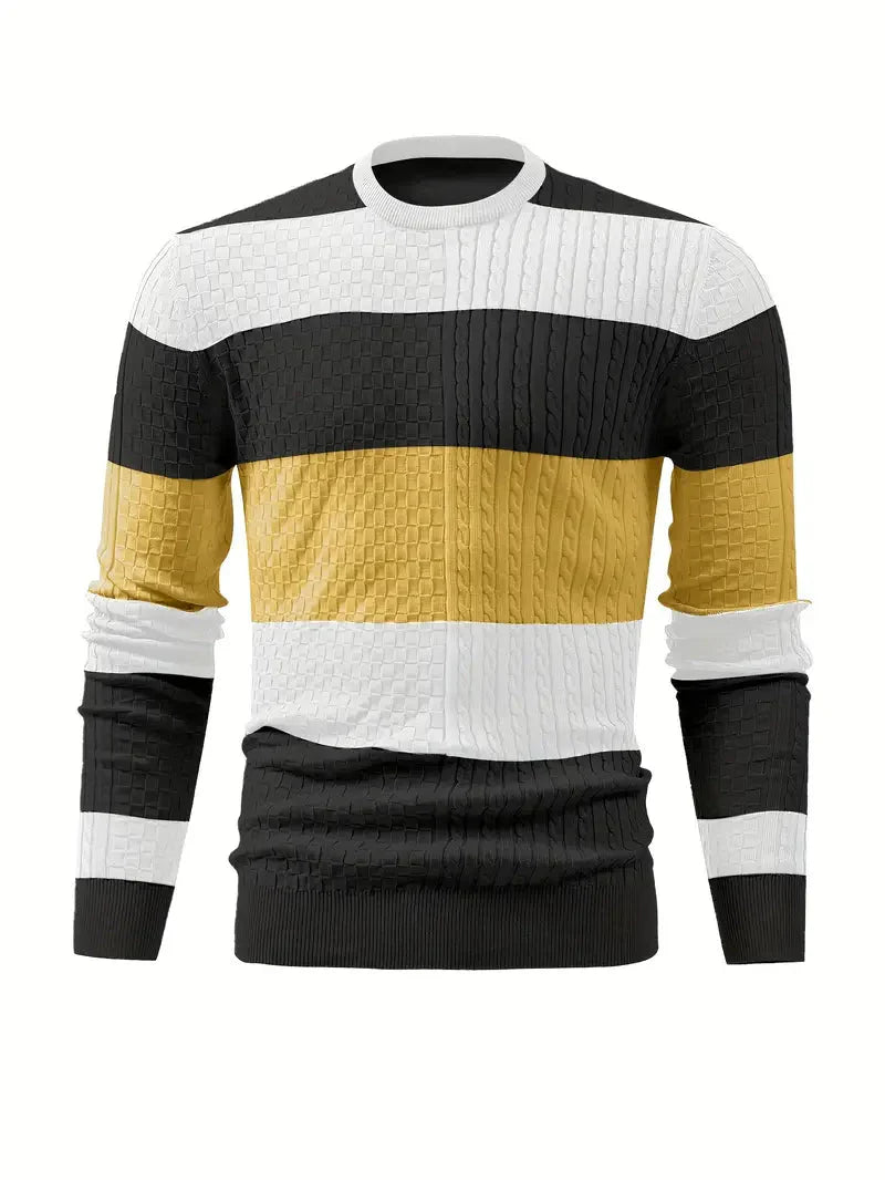 Men's Modern Striped Knit Sweater