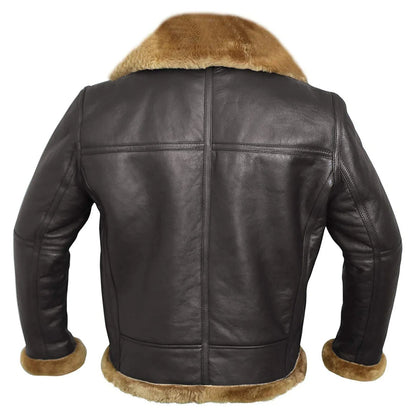 Luxus Leder-Pilotenjacke Warm & Elegant - IdealeKleiden