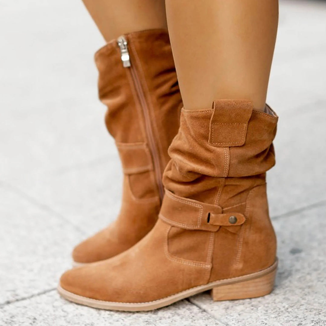 Elegant women's boots with side zip