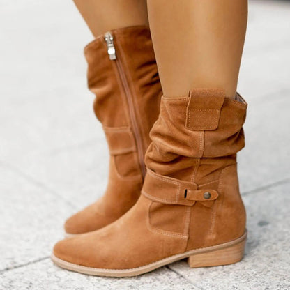 Elegant women's boots with side zip