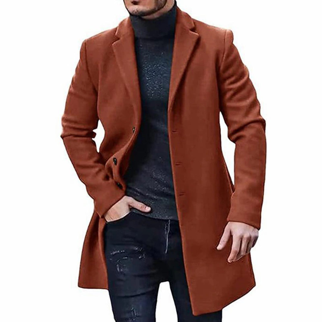 Stylish Women's Clothing | Wool Blend Slim Fit Knee-Length Lapel Collar Elegant Casual