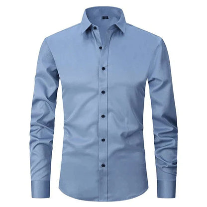 Men's Elegant Long-Sleeved Non-Iron Shirt