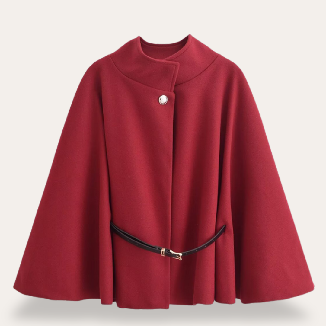 Elegant Wool Cape Women's Coat Stylish