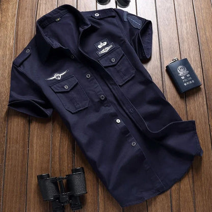 Men's Short Sleeve Cargo Style Shirt