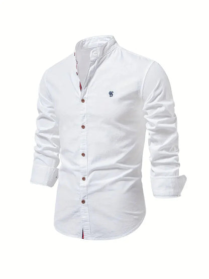 Elegant Men's Long-Sleeve Classic Style Shirt