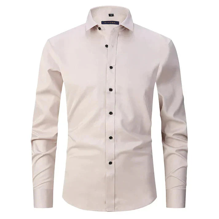 Elegant Men's Stretch Oxford Shirt