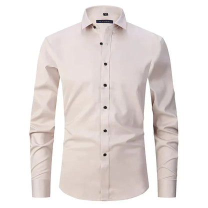 Elegant Men's Stretch Oxford Shirt