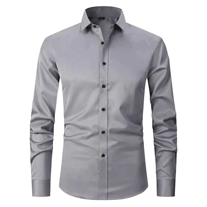 Elegant Men's Stretch Oxford Shirt