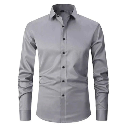 Elegant Men's Stretch Oxford Shirt