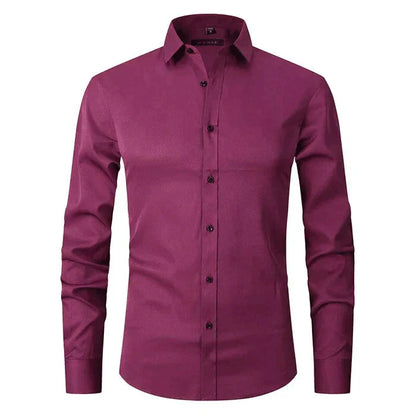 Elegant Men's Stretch Oxford Shirt