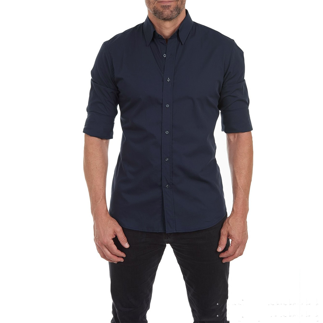 Men's Long-Sleeve Iron-Free Elegant Shirt