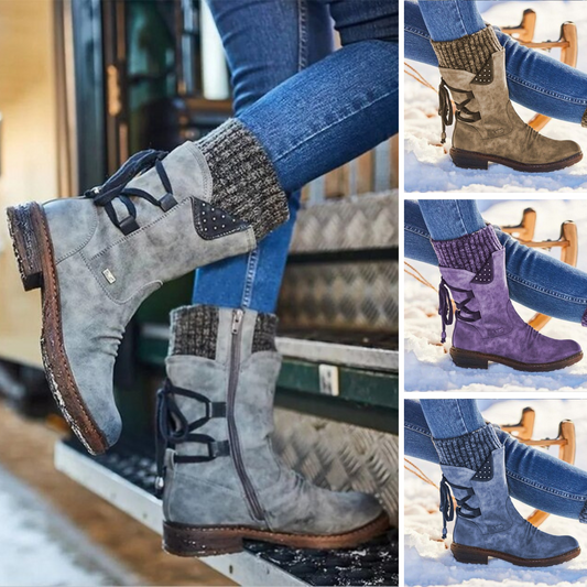 Elegante Wildleder Stiefel Damenschuhe - IdealeKleiden