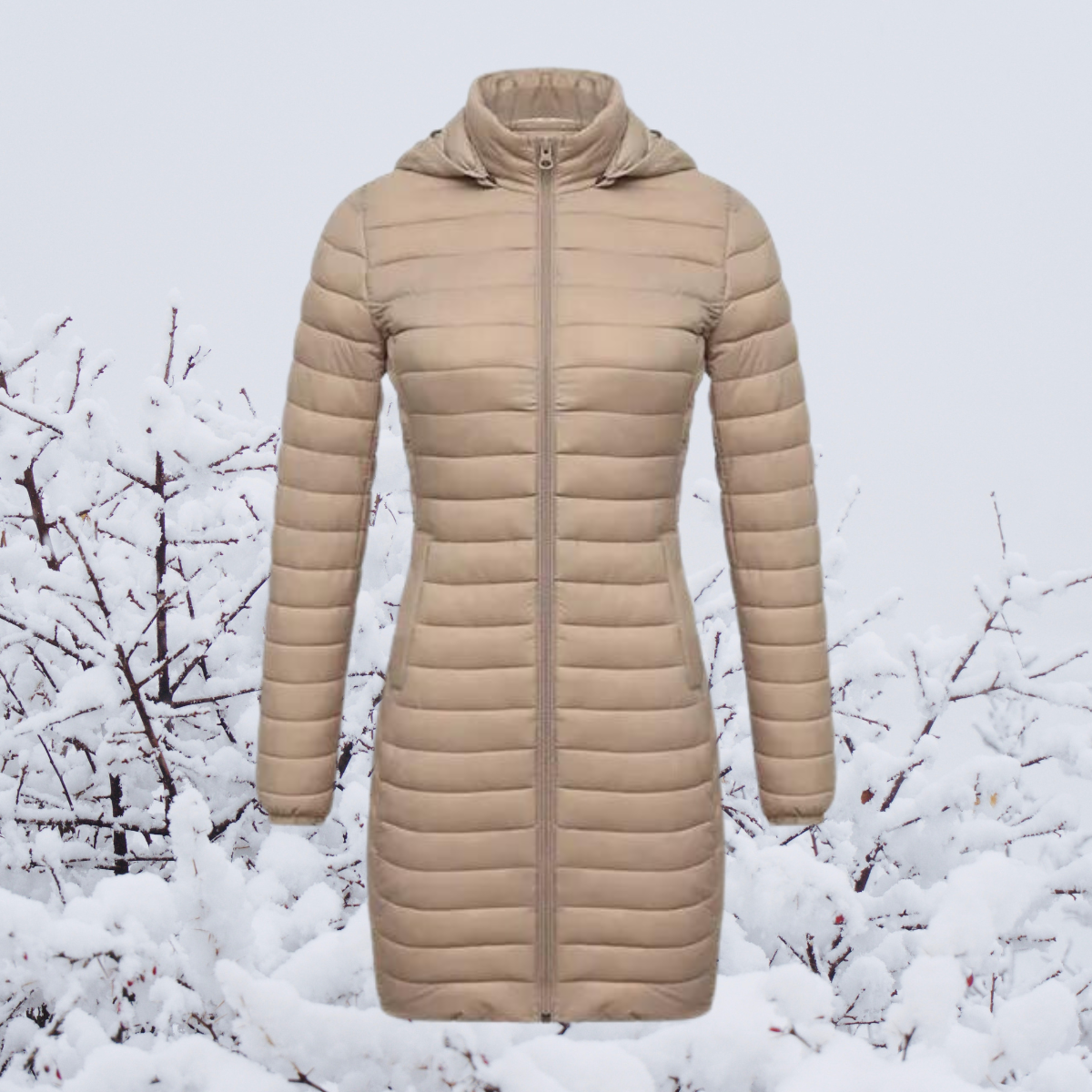 Women's Long Winter Coat Warm & Elegant
