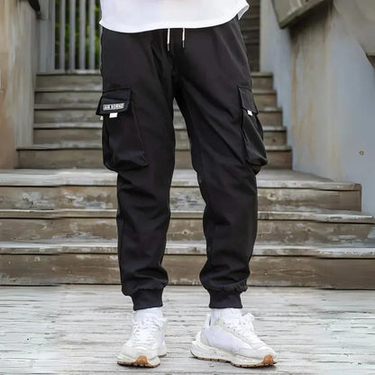 Herren Cargo-Hose Modern Mit Kordelzug