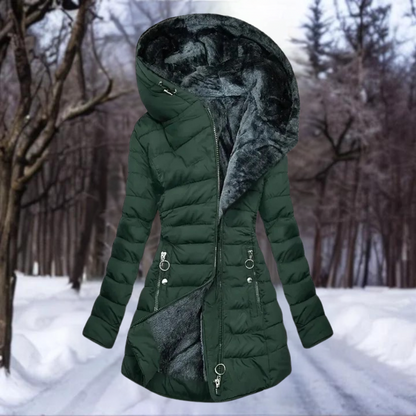 Women's Down Coat Slim Fit Hooded Insulated