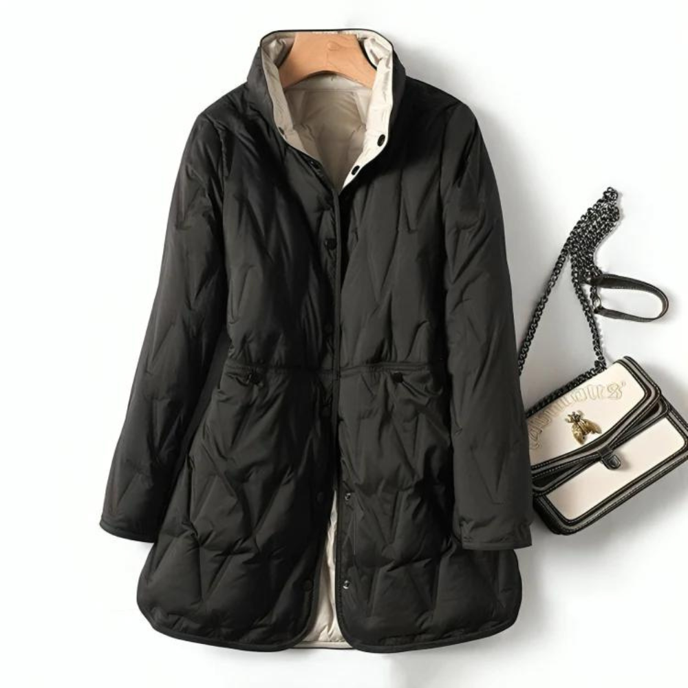 Winter Daunenjacke Leicht Mittellang Warm - IdealeKleiden