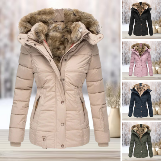 Warme Winterjacke Damen - Wasserabweisende Daunenparka - IdealeKleiden