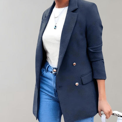 Elegante Damenjacke Lang Frühling Stil - IdealeKleiden