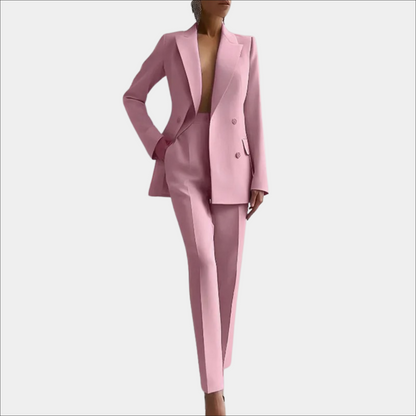 Women's Modern Double-Breasted Business Suit