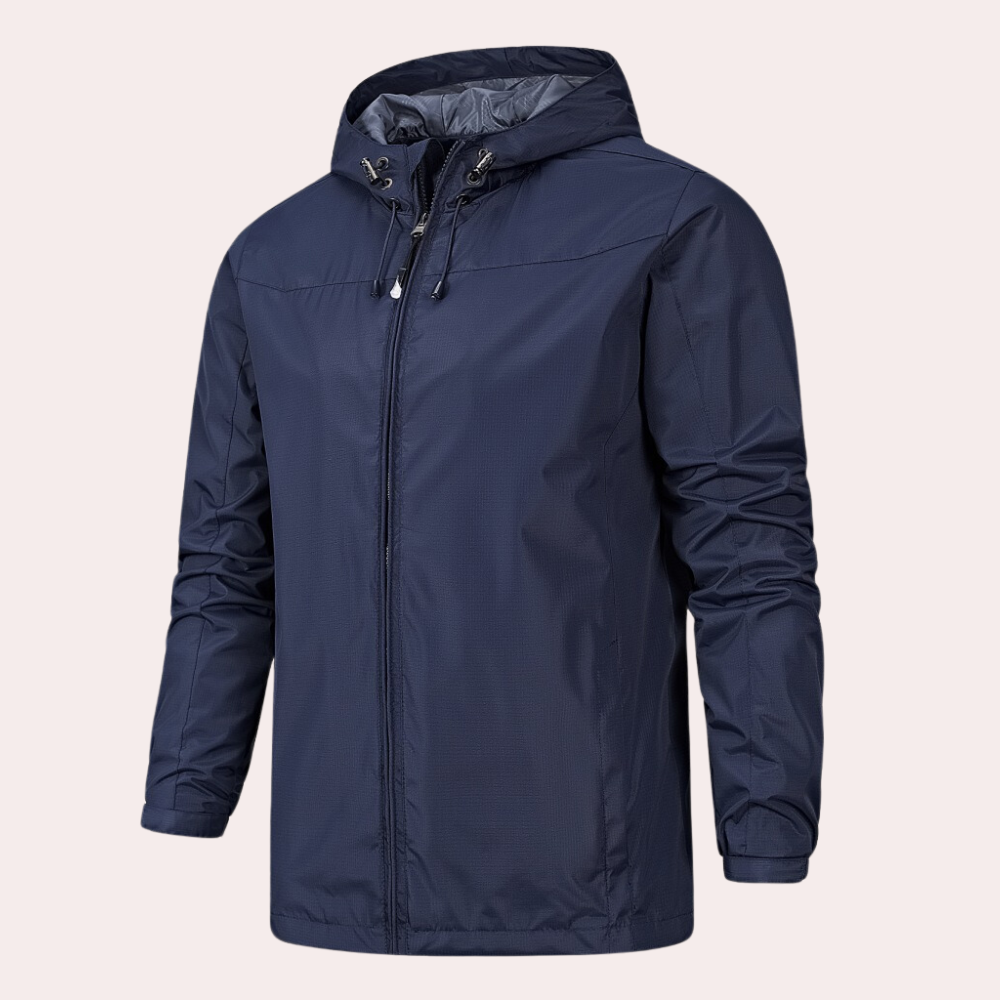 Men's Windbreaker Hooded Jacket Waterproof Modern