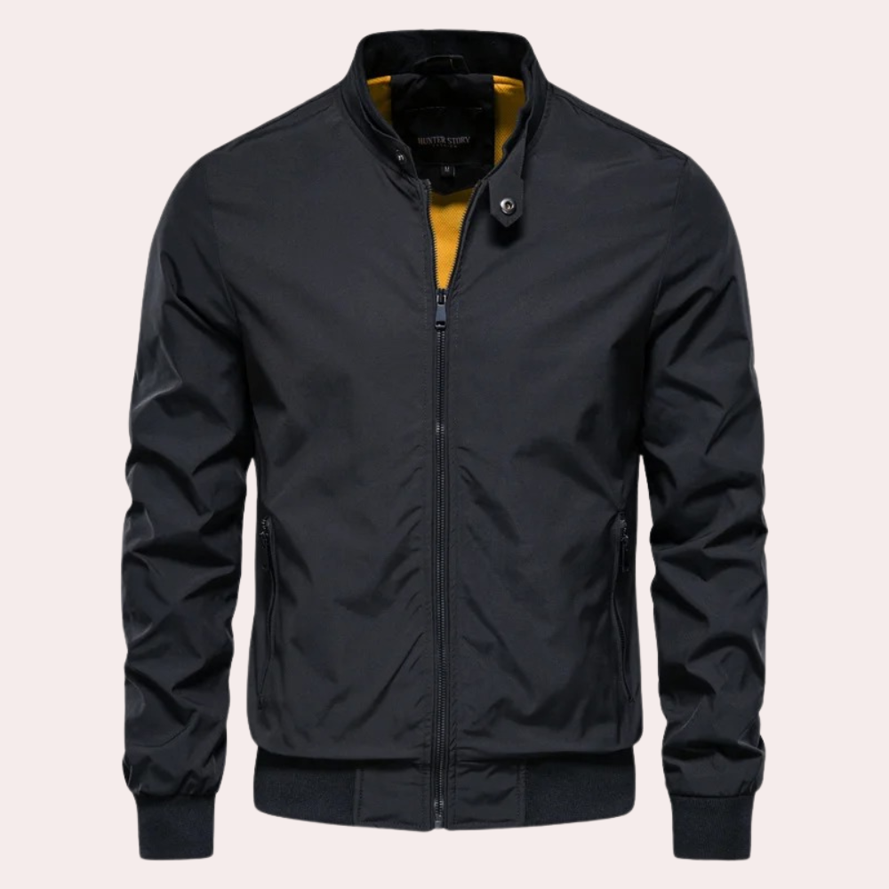Herren Sommerjacke Stehkragen Reißverschluss