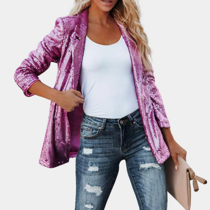 Sparkly Blazer for Women Elegant Sequins