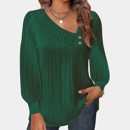 Women's Ribbed Blouse Modern Comfort