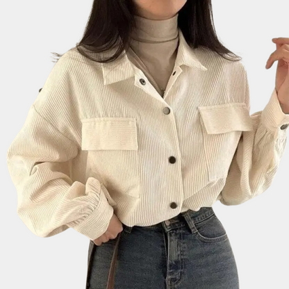 Women's Corduroy Autumn Jacket Trendy Style
