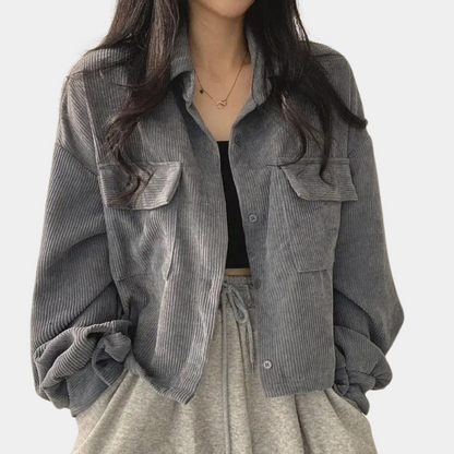 Women's Corduroy Autumn Jacket Trendy Style