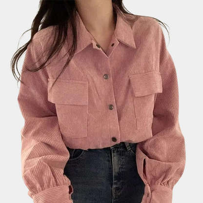 Women's Corduroy Autumn Jacket Trendy Style