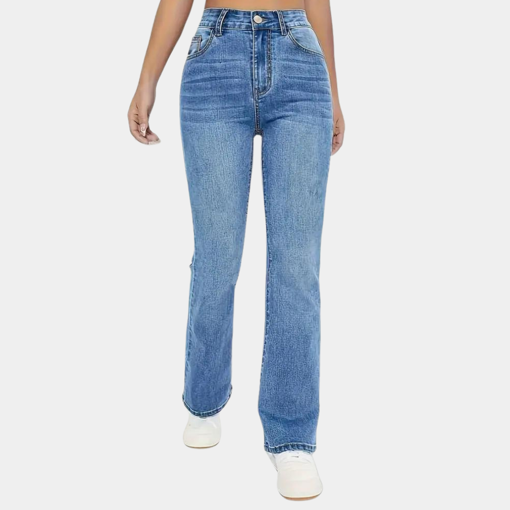 Modische Damenjeans Hohe Taille Lässig Chic