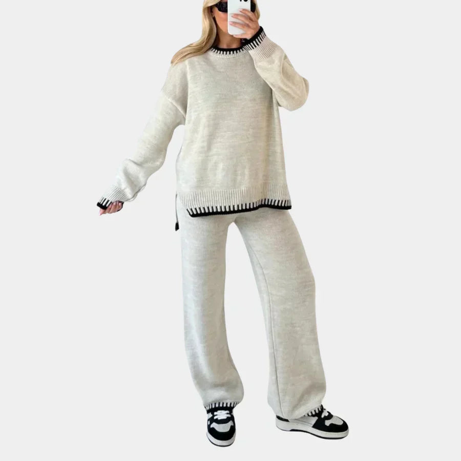Elegant Women's Knitted Two-Piece Set