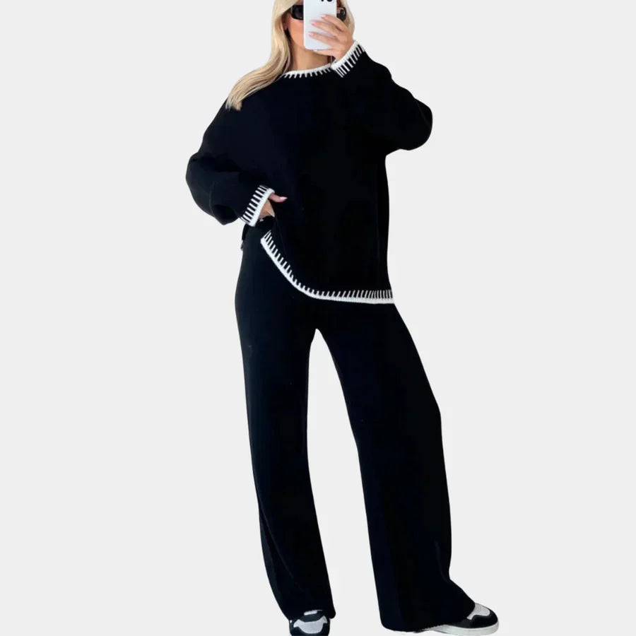 Elegant Women's Knitted Two-Piece Set