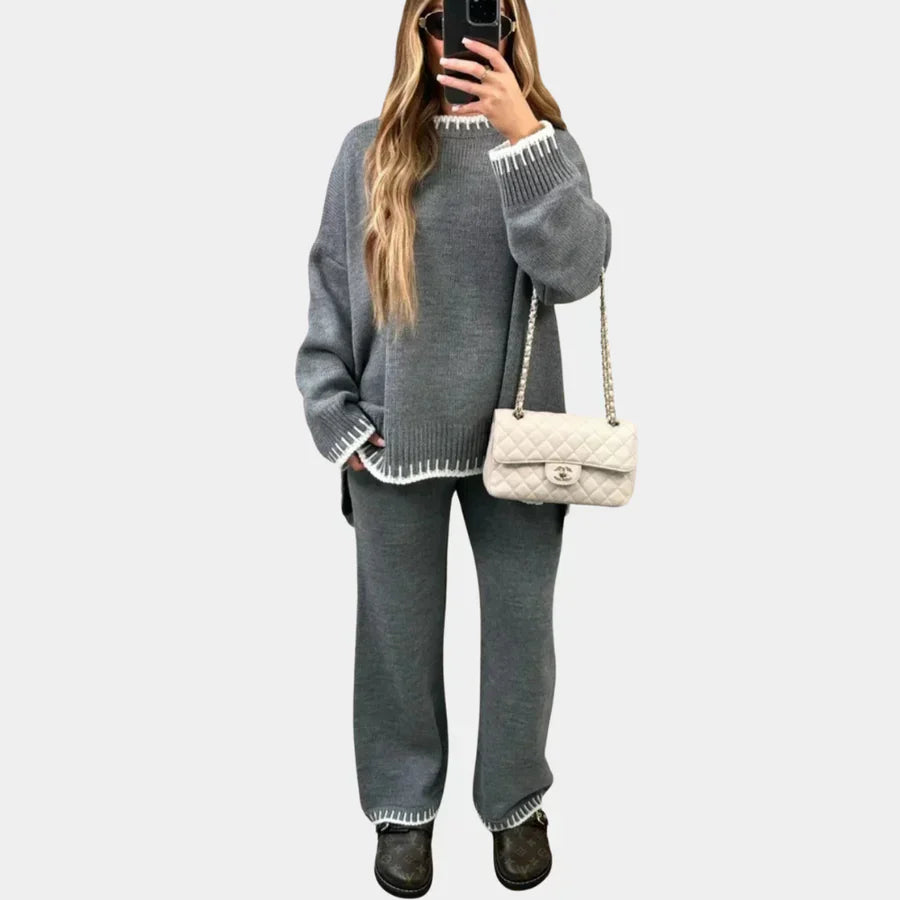 Elegant Women's Knitted Two-Piece Set