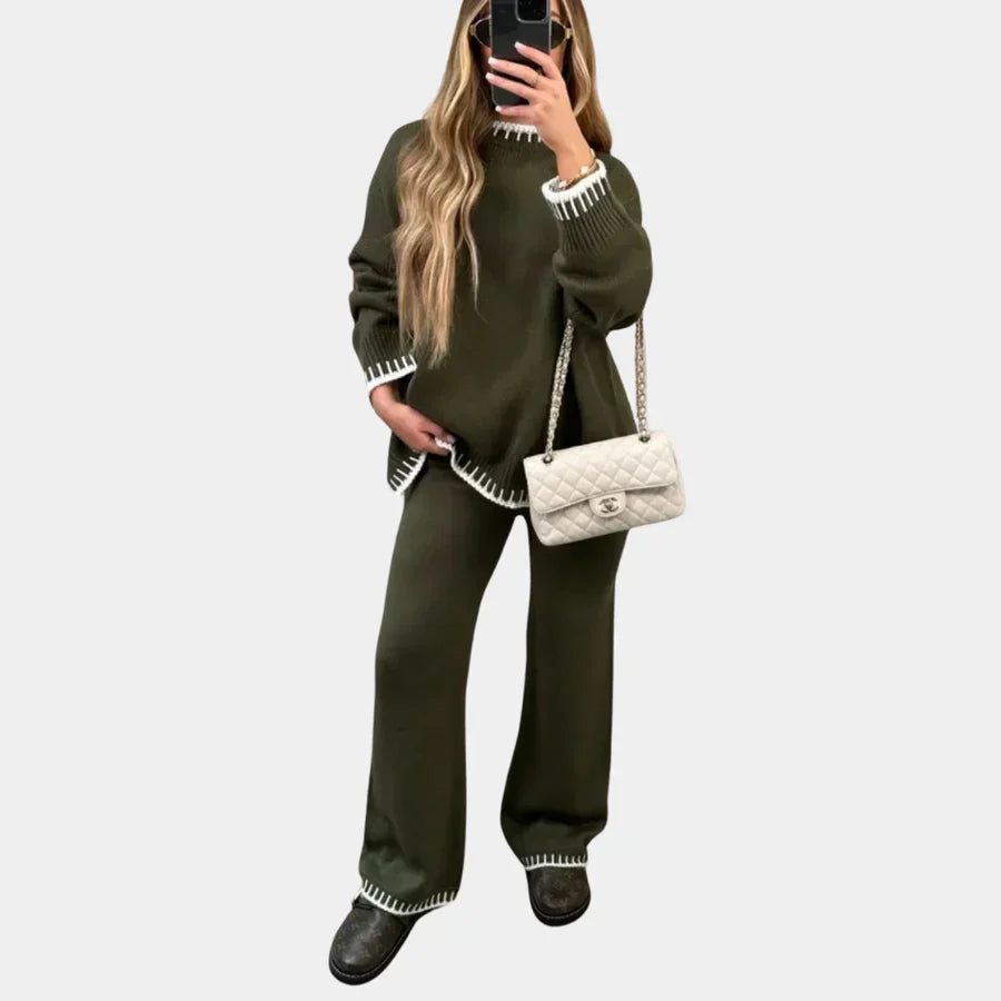 Elegantes Damen Strickset Zweiteiler - IdealeKleiden