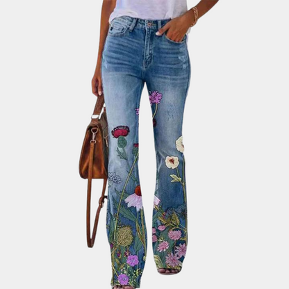 Modern Women's Jeans with Stylish Buttons