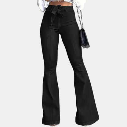 Elegant Women's High-Waisted A-Line Trousers