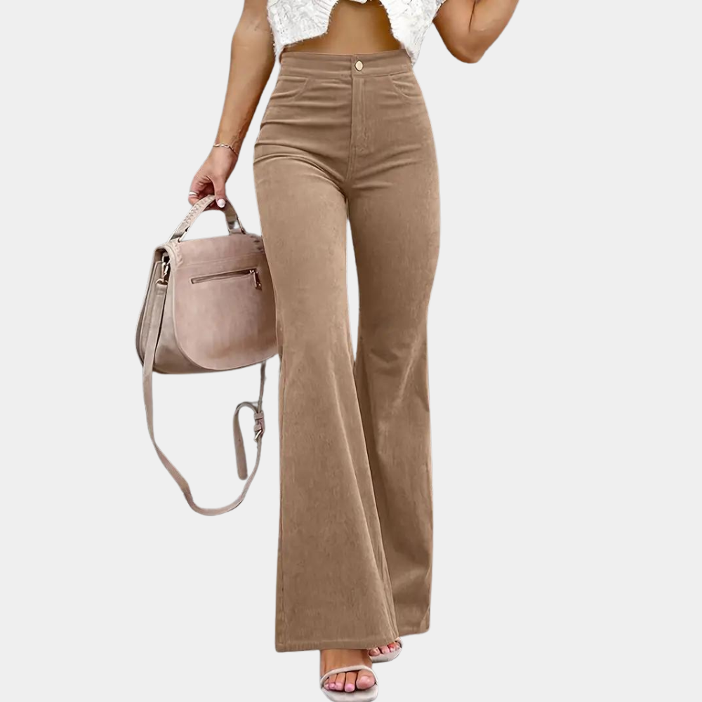 Elegant Women's Trousers Black Slim Fit
