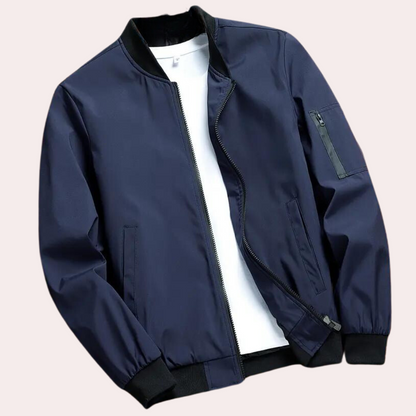 Leichte Bomberjacke Mit Taschen Rippbündchen