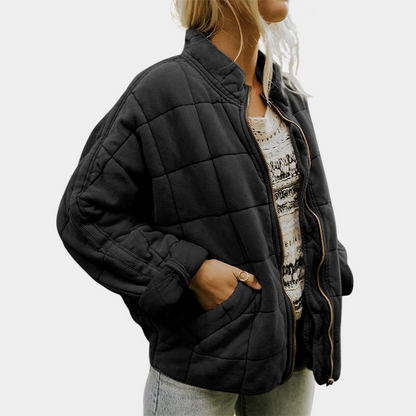 Warm quilted jacket with pockets